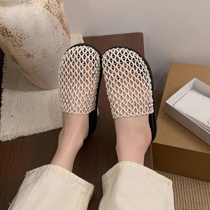 SUNKISSEDSTEP Women’s Woven Mesh Closed-Toe Platform Slides (US 5.5–9.5)