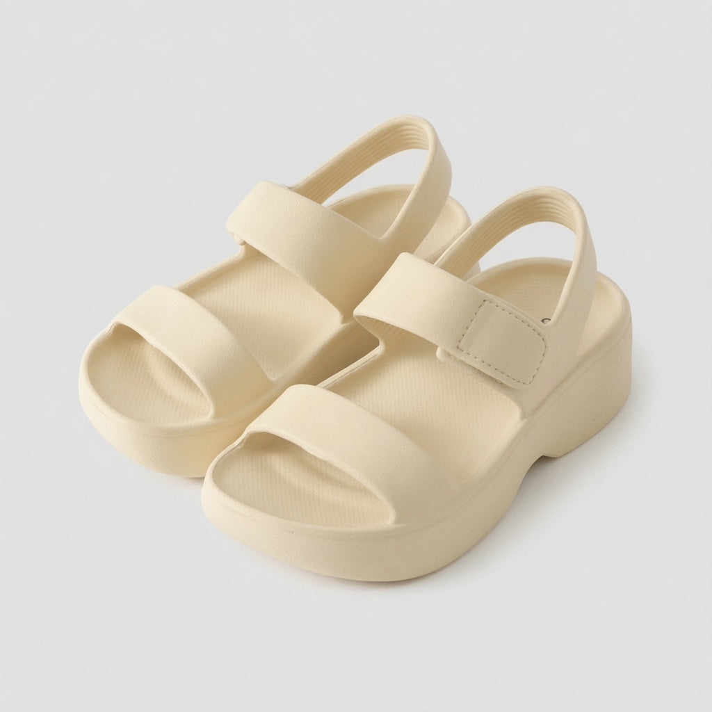PVC &amp; EVA Platform Strap Sandals