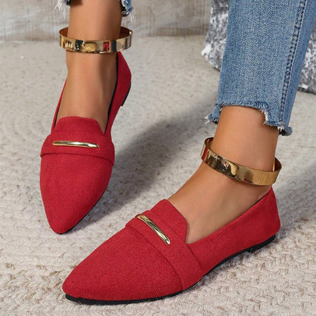 SUNKISSEDSTEP Women’s Suede Pointed Toe Loafer Flats