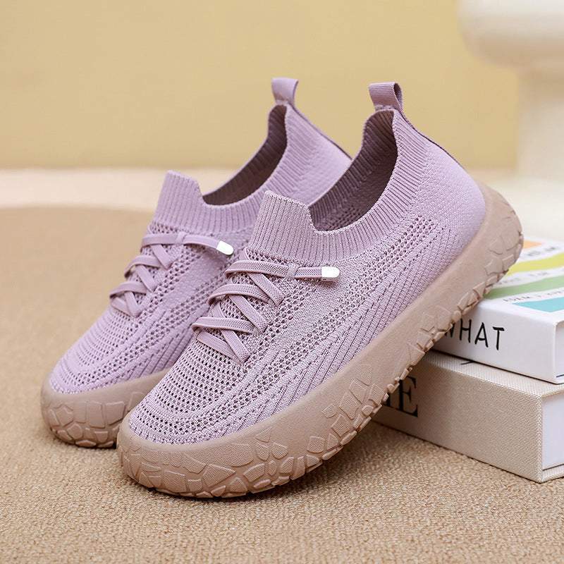 Breathable Knit Slip-On Sneakers