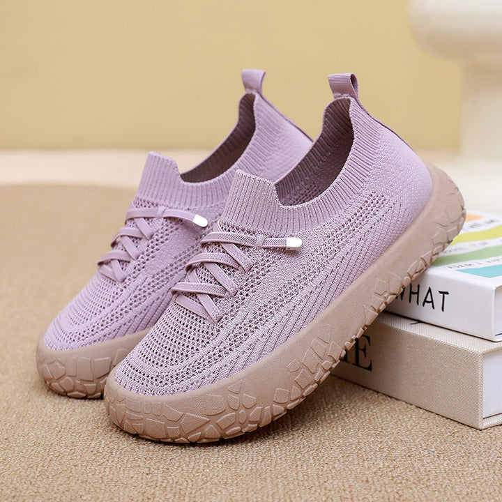 Breathable Knit Slip-On Sneakers