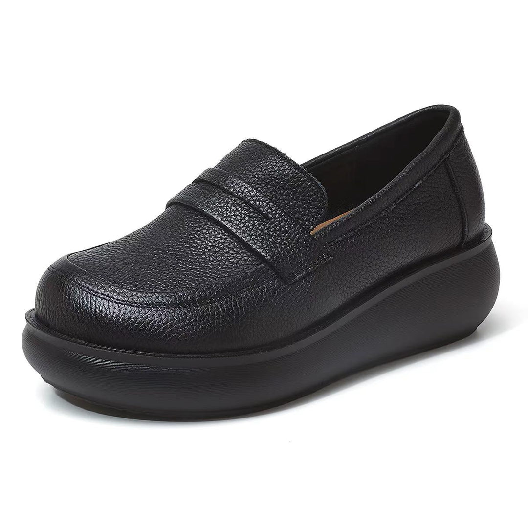 SUNKISSEDSTEP Women’s EaseLift Platform Penny Loafers