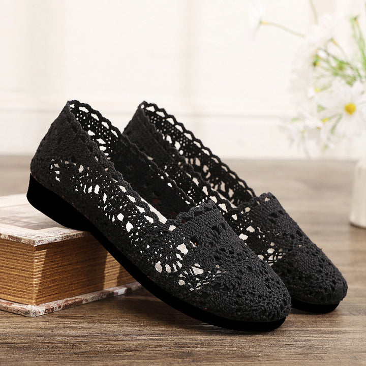 SUNKISSEDSTEP Women’s Airy Lace Comfort Flats