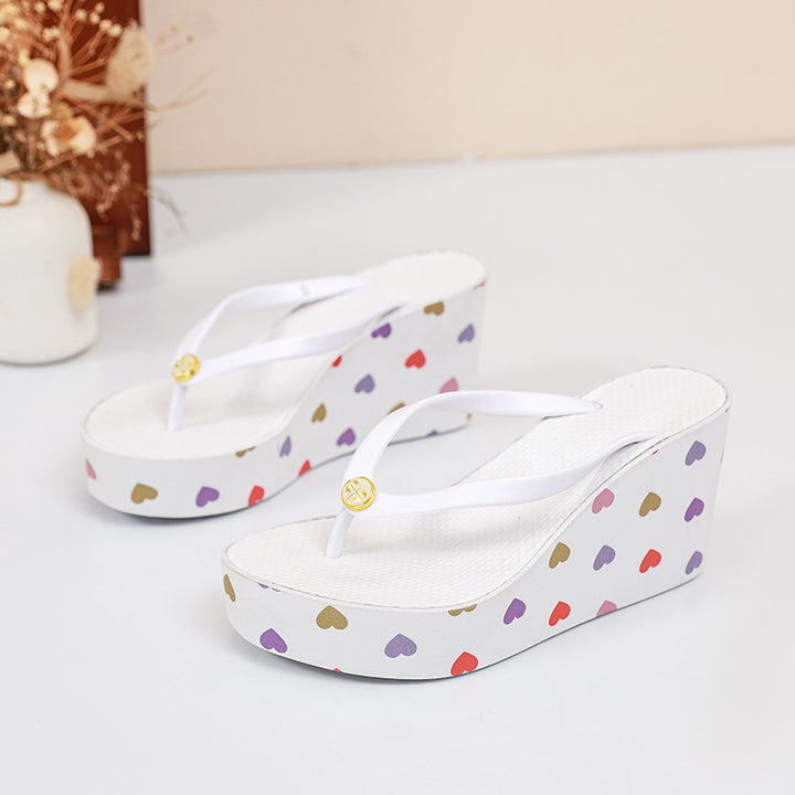 Sweetheart Wedge Flip-Flop Sandals