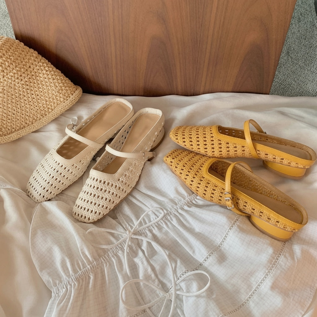 Vintage Woven Mule Sandals