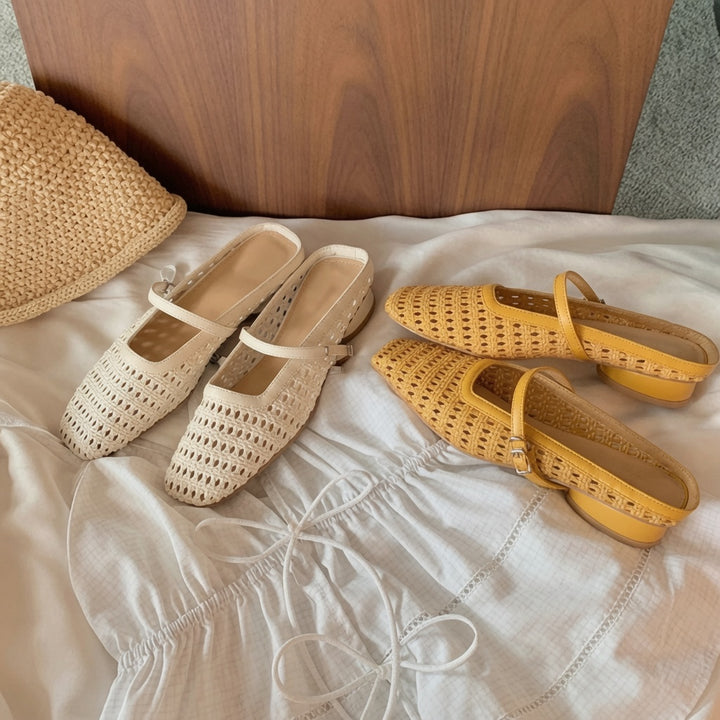 Vintage Woven Mule Sandals