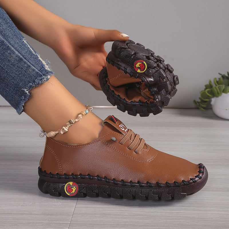 SUNKISSEDSTEP Women’s Stitched Moccasin Casual Walking Shoes