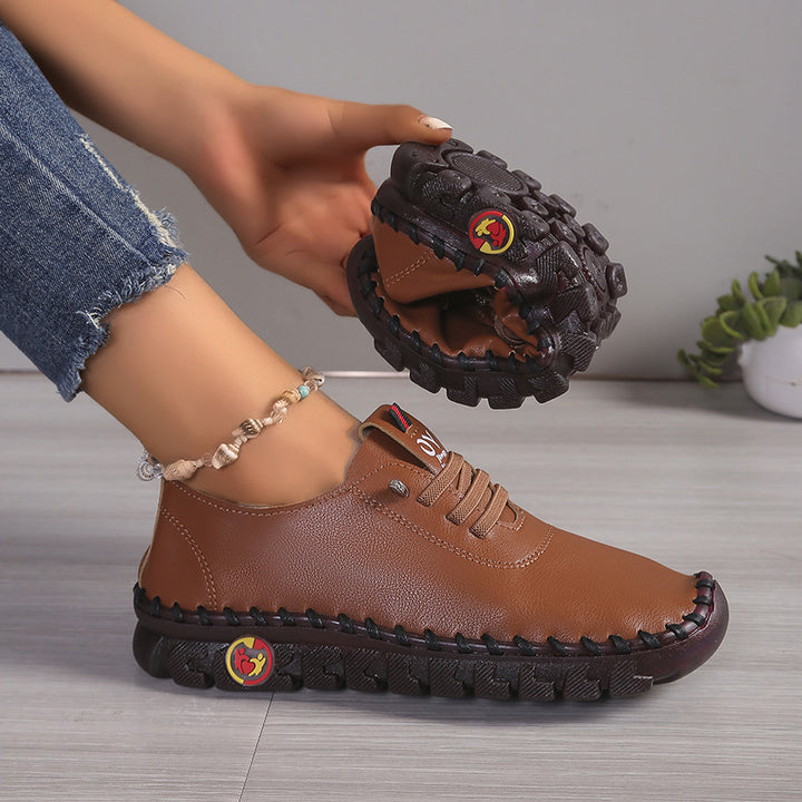 SUNKISSEDSTEP Women’s Stitched Moccasin Casual Walking Shoes