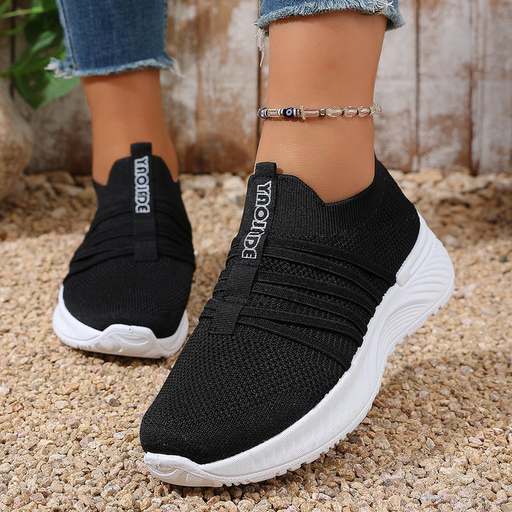 SUNKISSEDSTEP Women’s Multicolor Flyknit Slip-On Walking Sneakers