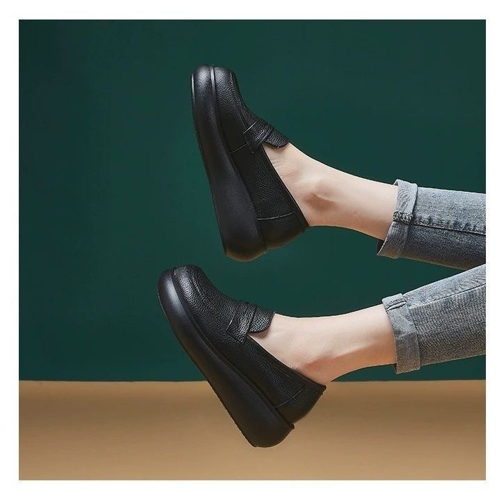 SUNKISSEDSTEP Women’s EaseLift Platform Penny Loafers