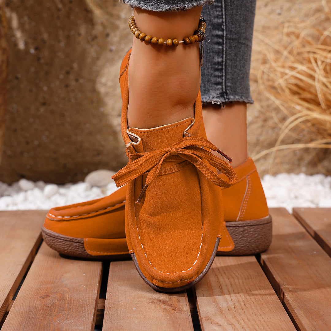 SUNKISSEDSTEP Women’s SoftLeather Platform Walking Shoes