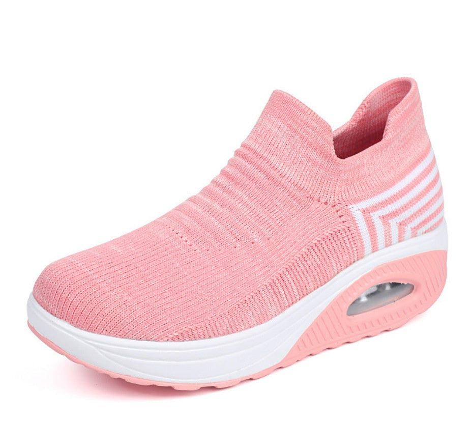 Knit Slip-On Walking Sneakers