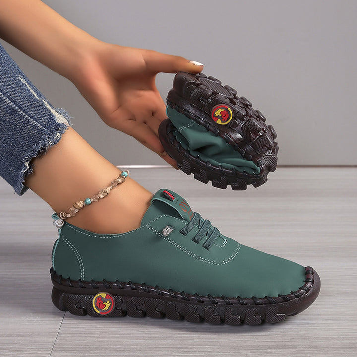SUNKISSEDSTEP Women’s Stitched Moccasin Casual Walking Shoes