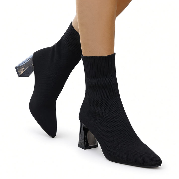 SUNKISSEDSTEP Women’s FlexKnit Pointed Heel Sock Boots