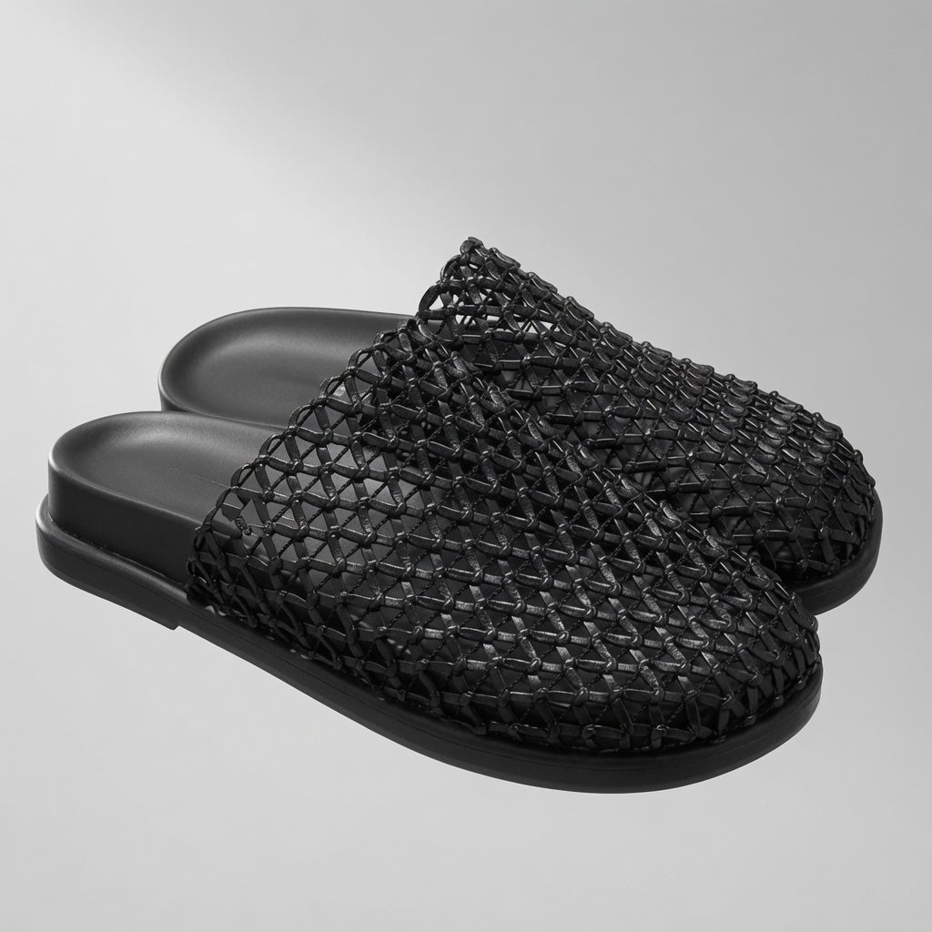 SUNKISSEDSTEP Women’s Woven Mesh Closed-Toe Platform Slides (US 5.5–9.5)