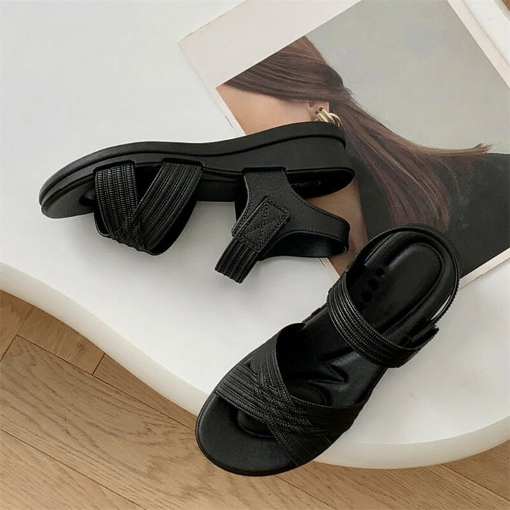 PVC &amp; EVA Platform Strap Sandals