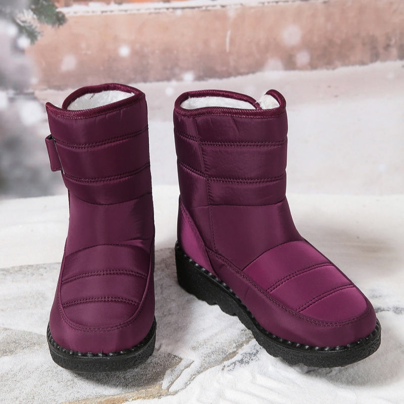 SUNKISSEDSTEP Women’s Waterproof Plush-Lined Mid-Calf Snow Boots