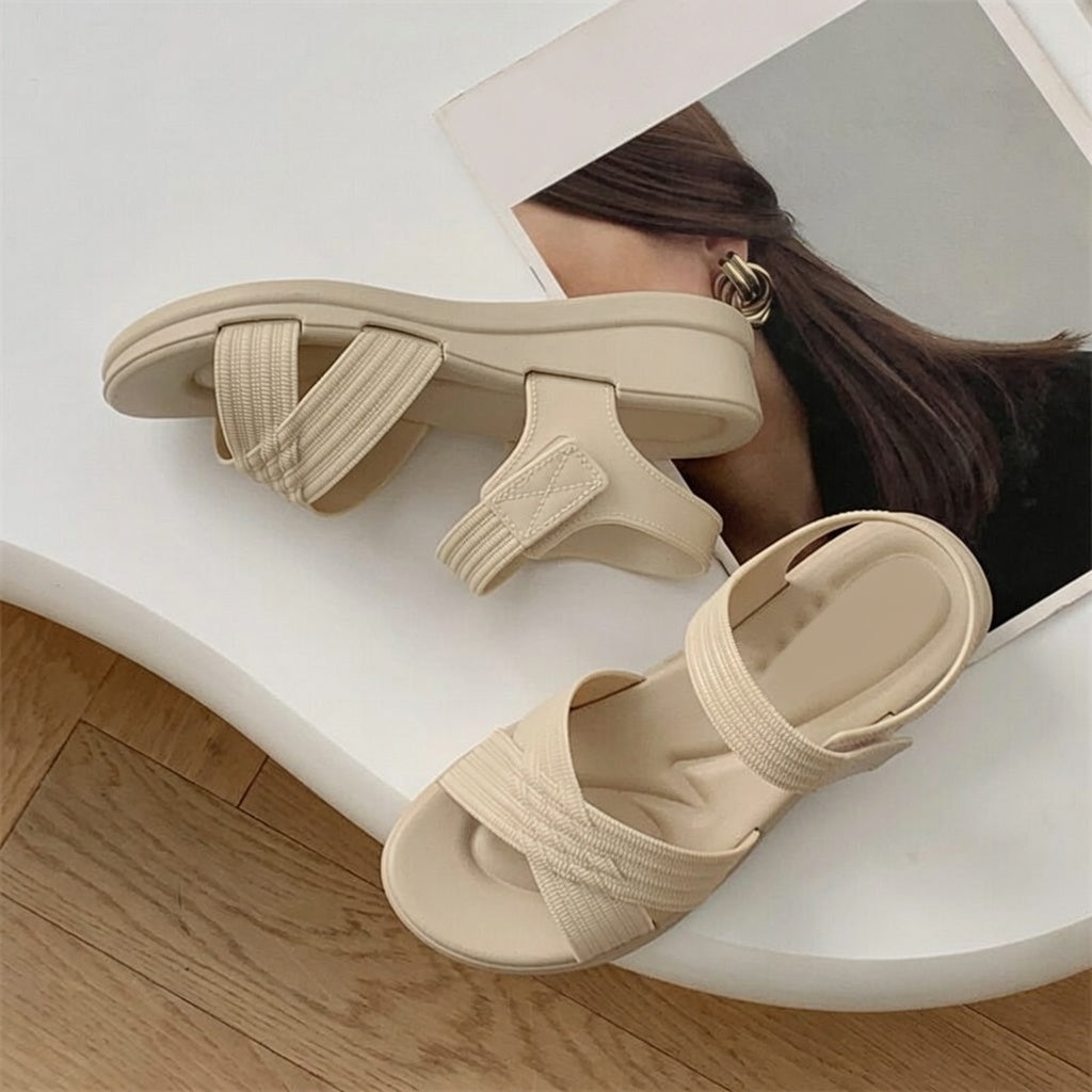 PVC &amp; EVA Platform Strap Sandals