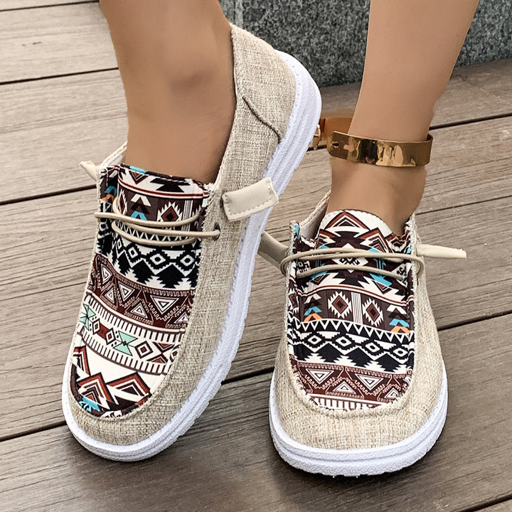 SUNKISSEDSTEP Women’s TerraWeave Casual Canvas Loafers