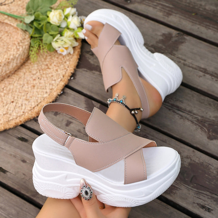 SUNKISSEDSTEP Women’s Cross Strap EVA Platform Sandals
