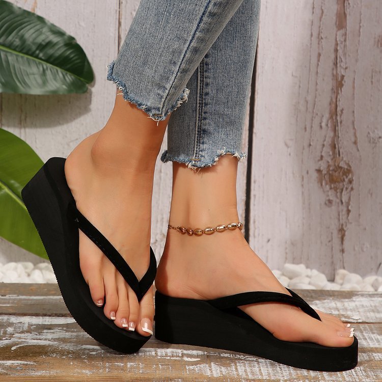 Platform Wedge Flip-Flop Sandals