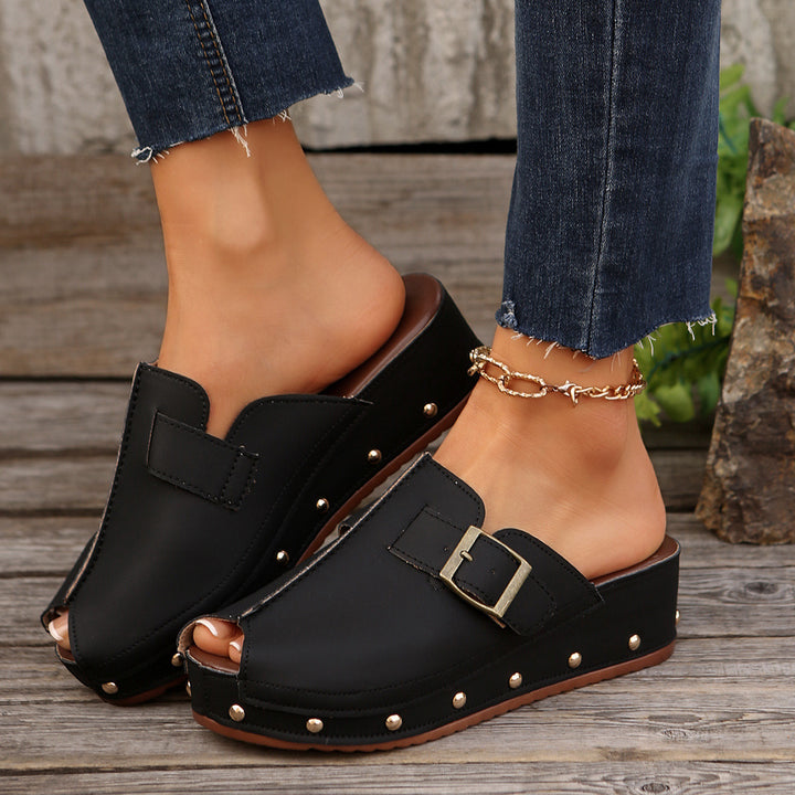 Open Toe Platform Clogs