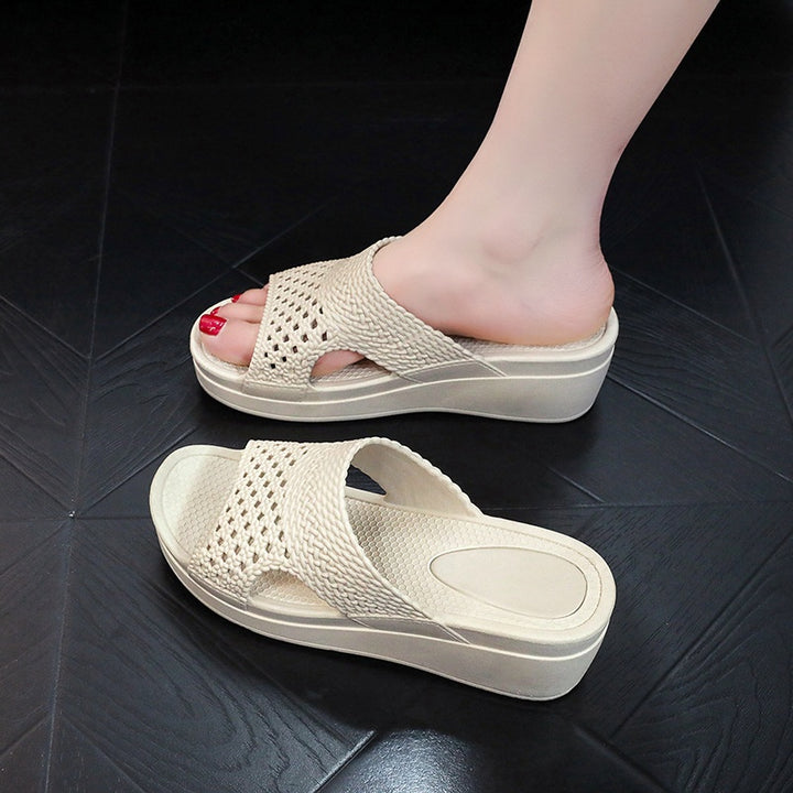 Wedge Platform Slide Sandals