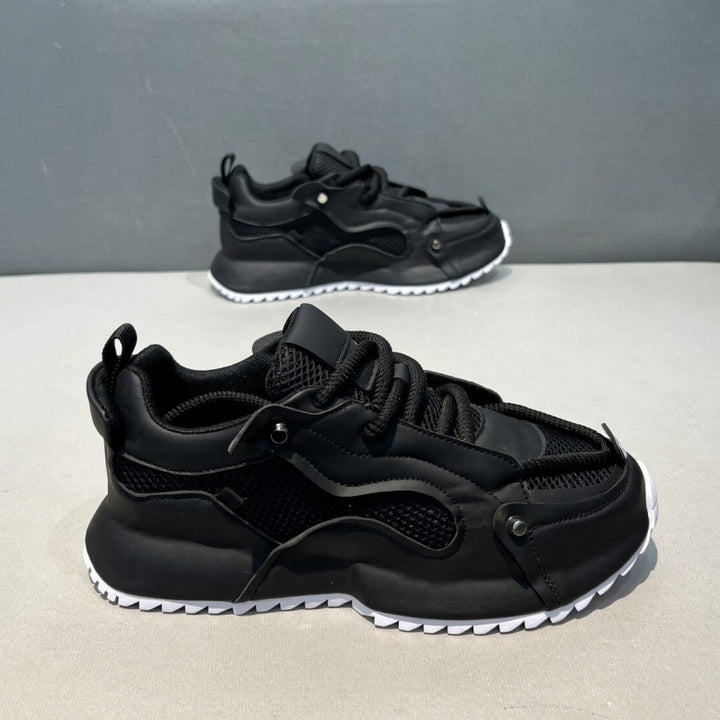 SUNKISSEDSTEP Men’s Breathable Mesh Chunky Platform Sneakers