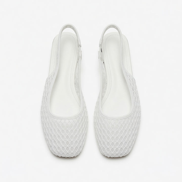 Breathable Mesh Slingback Flats