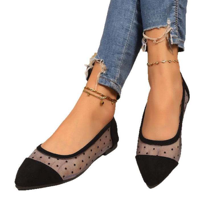 SUNKISSEDSTEP Women’s Bella Mesh Pointed-Toe Flats (US 6–9.5)
