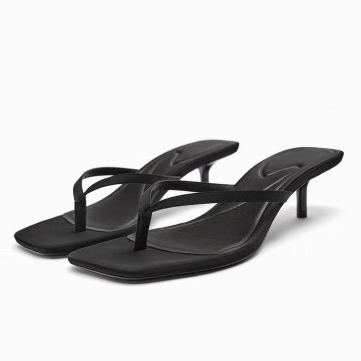 Crocodile Texture Kitten Heel Mules