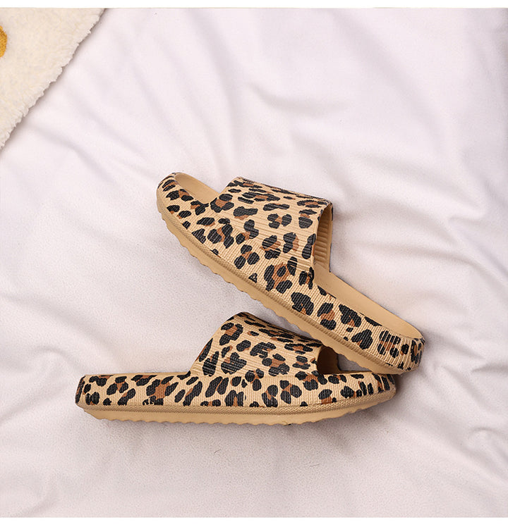 Leopard Print Comfort Slides