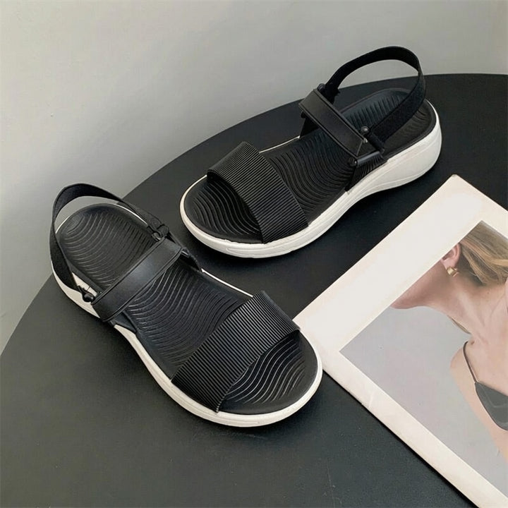 Cross Strap Platform Sandals