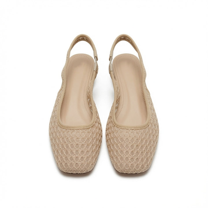 Breathable Mesh Slingback Flats