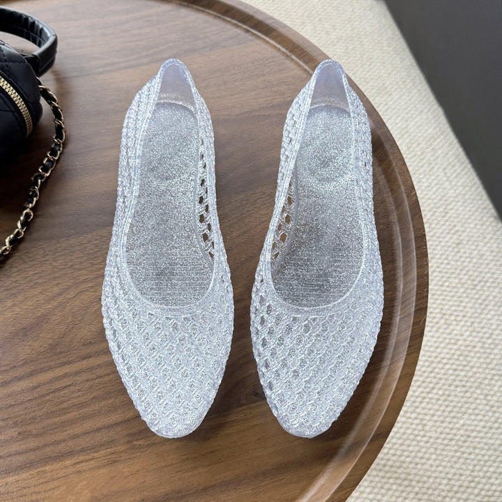 Crystal Mesh Jelly Flats