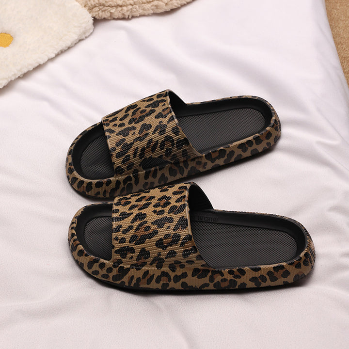 Leopard Print Comfort Slides