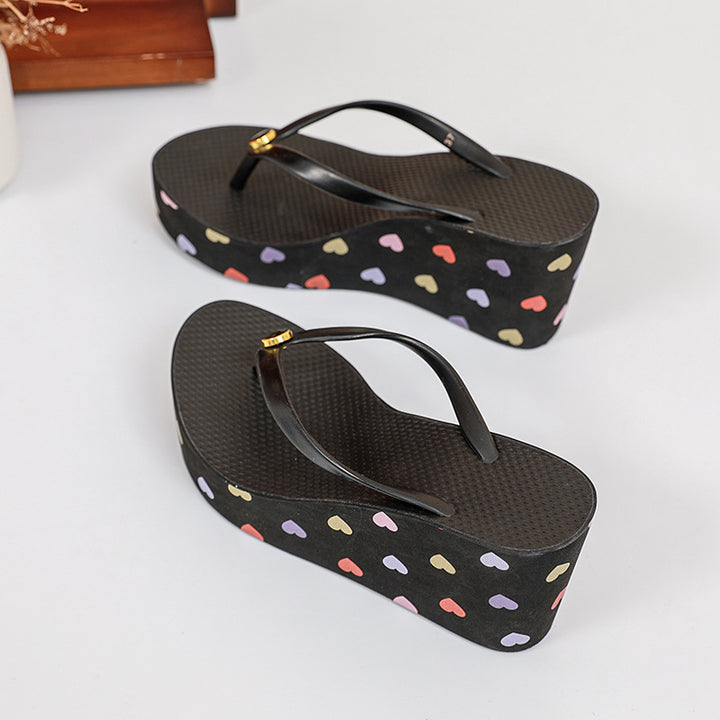 Sweetheart Wedge Flip-Flop Sandals