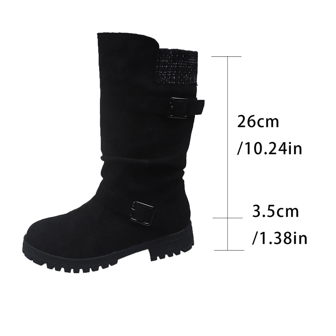 Suede Slouch Mid-Calf Boots