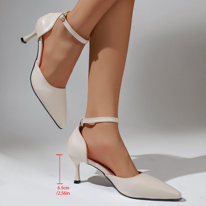 Pointed Toe Ankle Strap Heels