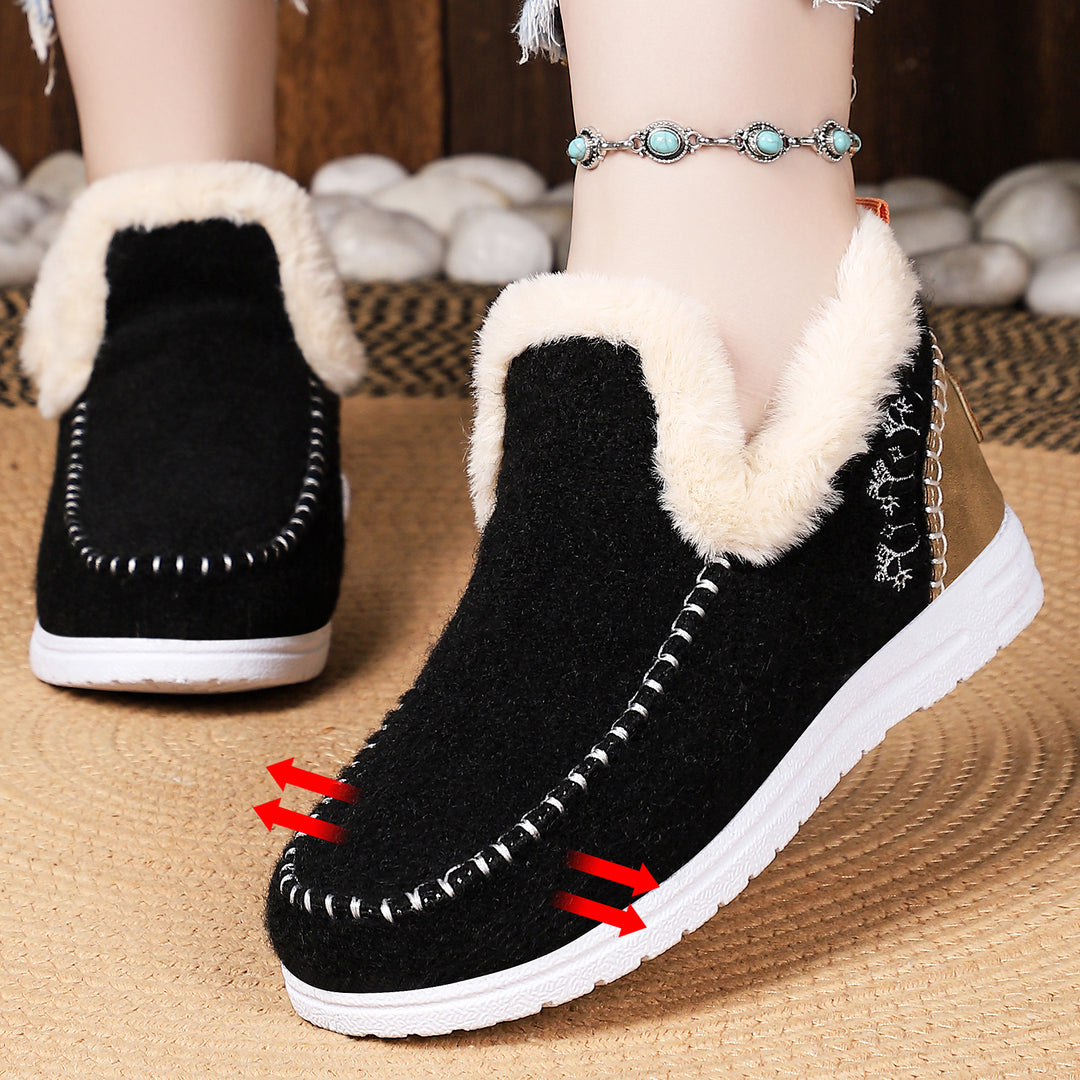 SUNKISSEDSTEP Women’s Plush-Lined Moccasin Winter Boots