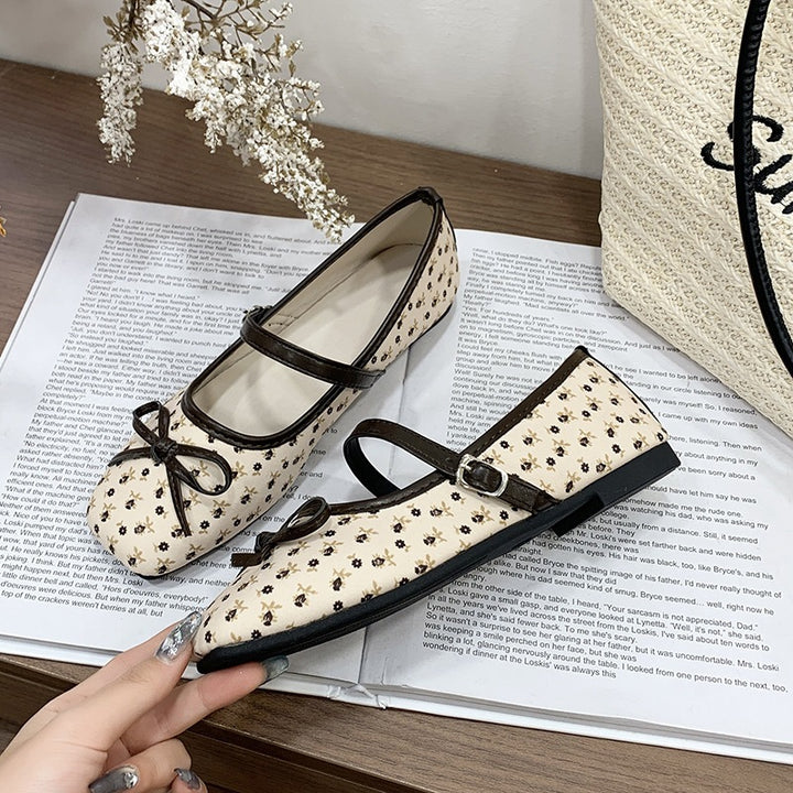 French Bow Mary Jane Flats