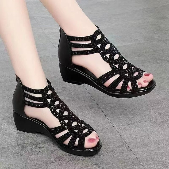 SUNKISSEDSTEP Women’s Grace Hollow-Out Wedge Sandals (US 5.5–9.5)