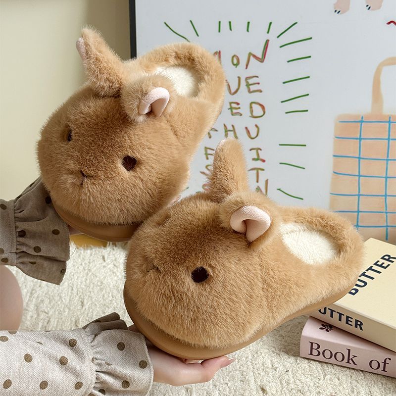 SUNKISSEDSTEP Unisex Cute Animal Plush Platform Slippers