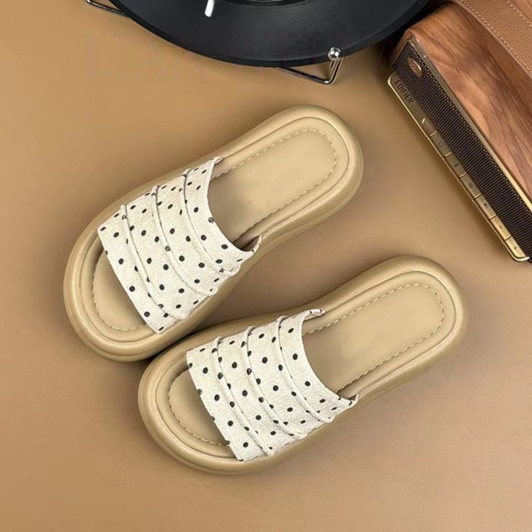 Platform Comfort Slide Sandals