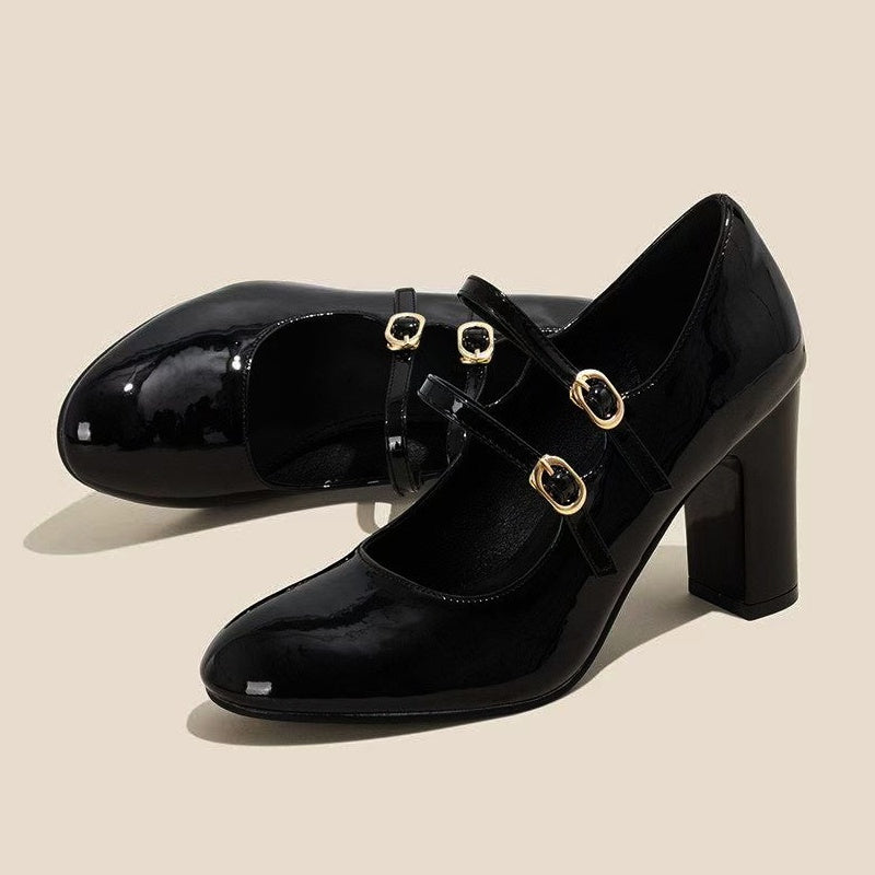 French Mary Jane Platform Shoes
