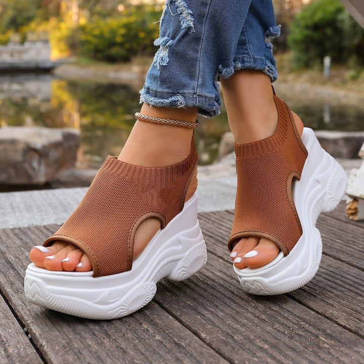 Breathable Wedge Platform Sandals
