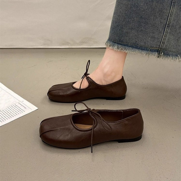SUNKISSEDSTEP Women’s Tie Strap Ballet Mary Jane Flats