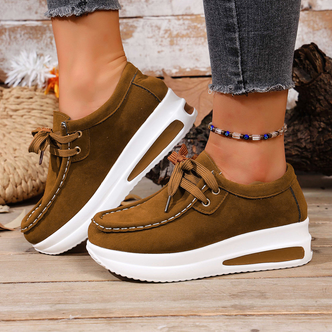 SUNKISSEDSTEP Women’s Lace-Up Platform Casual Shoes