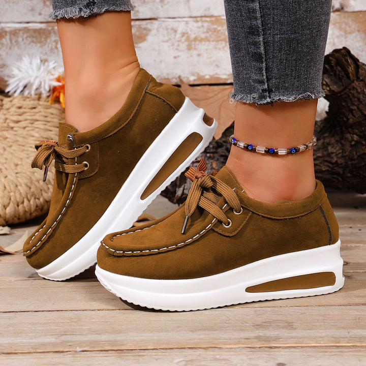 SUNKISSEDSTEP Women’s Lace-Up Platform Casual Shoes