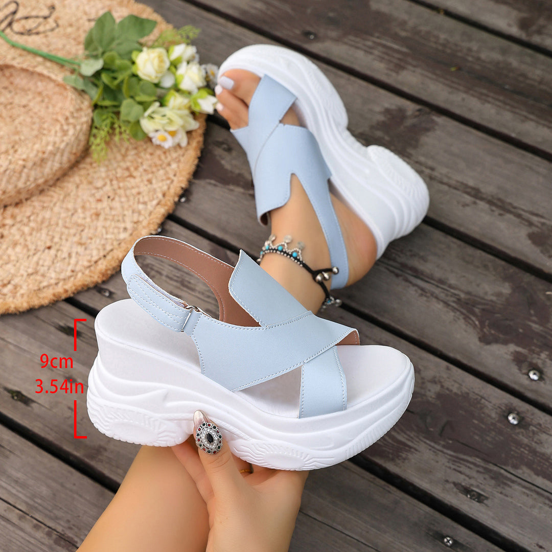 SUNKISSEDSTEP Women’s Cross Strap EVA Platform Sandals